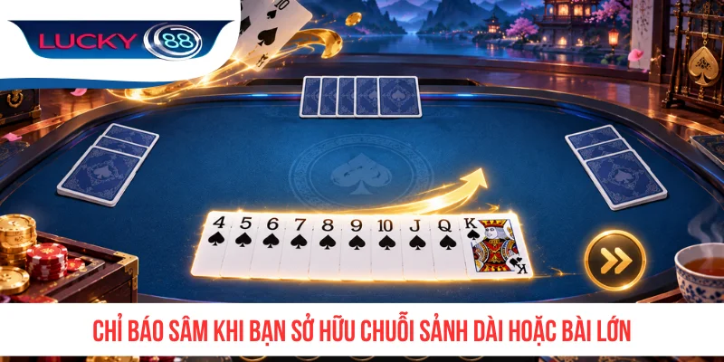 Chỉ báo sâm khi bạn sở hữu chuỗi sảnh dài hoặc bài lớn